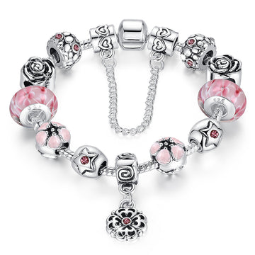 Pandora Inspired Full Set Beaded Charm Bracelet