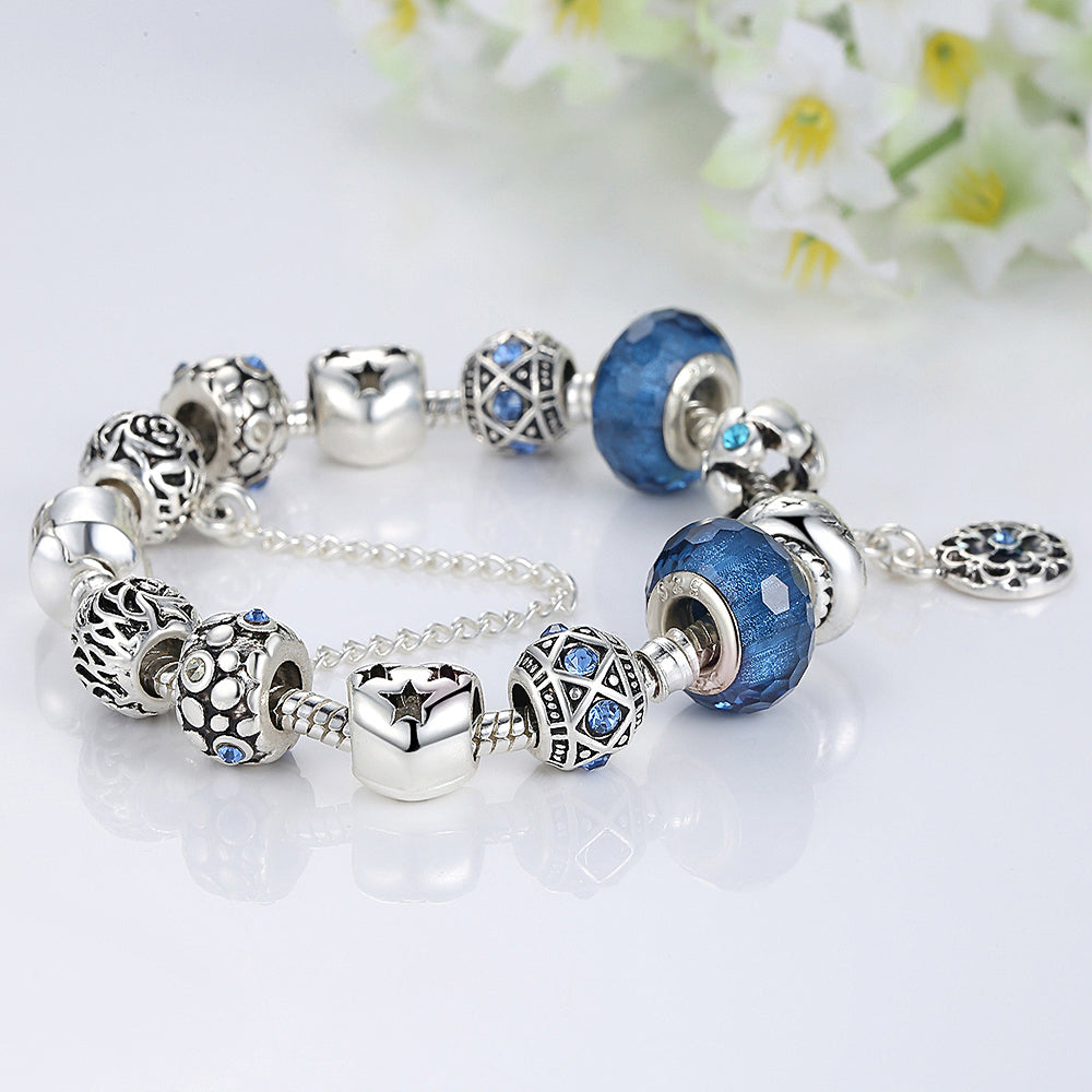 Pandora Inspired Full Set Beaded Charm Bracelet