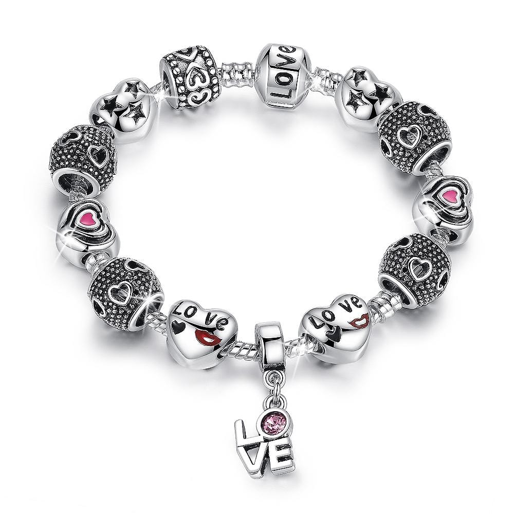 Pandora Inspired Full Set Beaded Charm Bracelet
