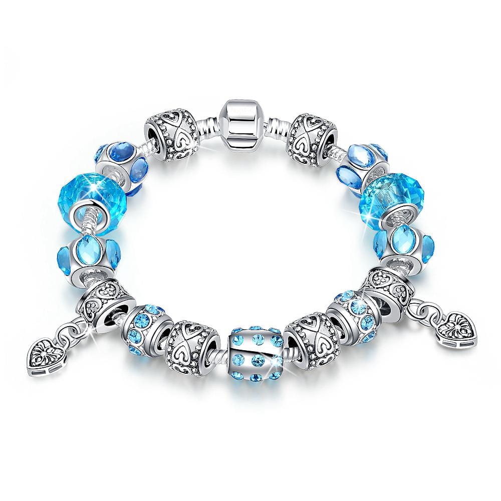 Pandora Inspired Full Set Beaded Charm Bracelet