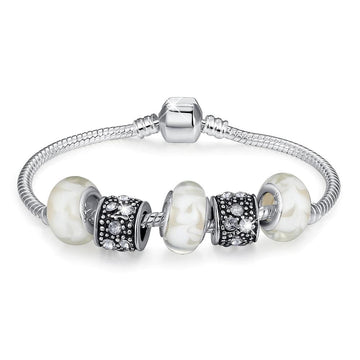 Pandora Inspired Full Set Beaded Charm Bracelet