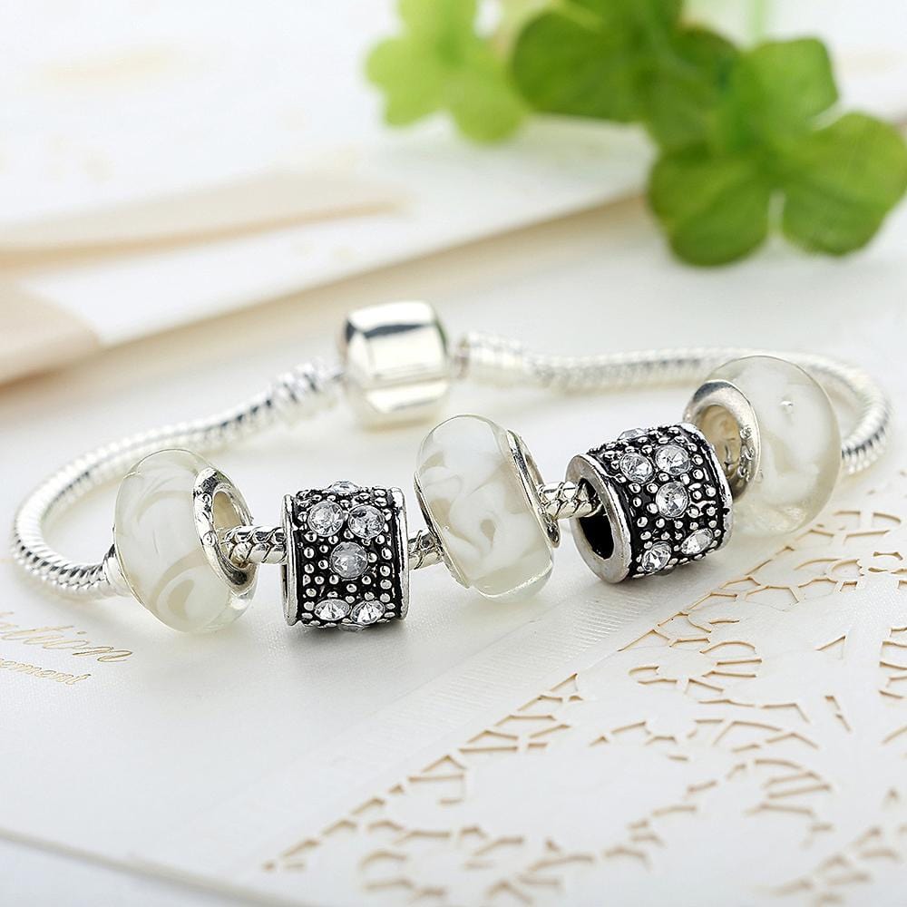 Pandora Inspired Full Set Beaded Charm Bracelet