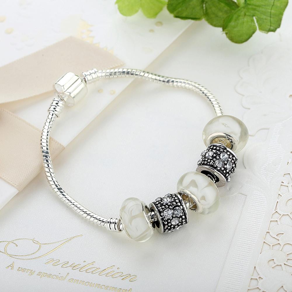 Pandora Inspired Full Set Beaded Charm Bracelet