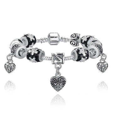 Pandora Inspired Full Set Beaded Charm Bracelet