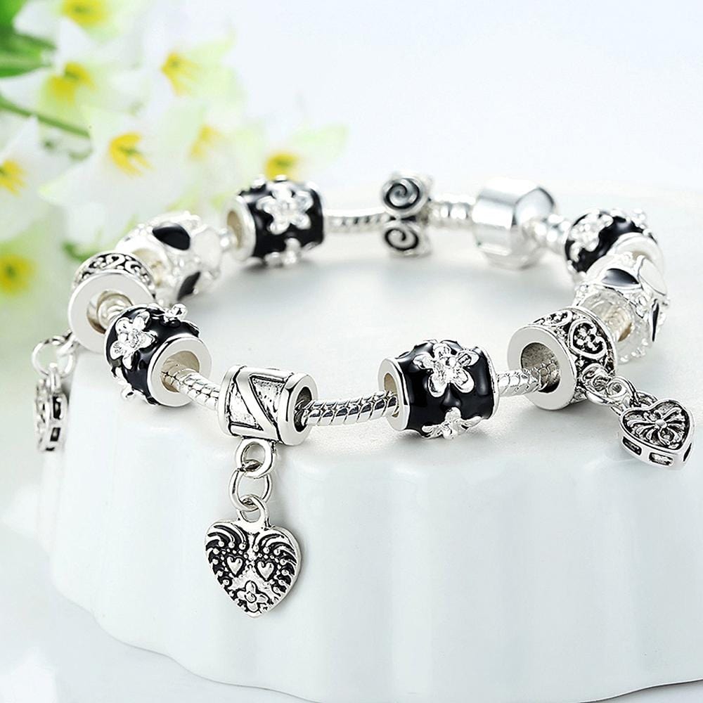 Pandora Inspired Full Set Beaded Charm Bracelet