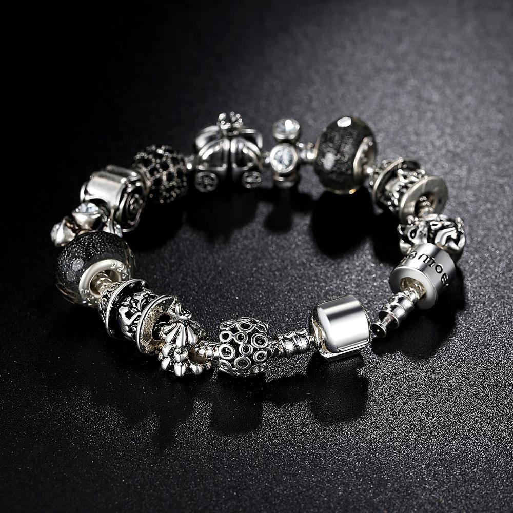 Pandora Inspired Full Set Beaded Charm Bracelet