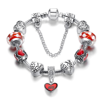 Pandora Inspired Full Set Beaded Charm Bracelet