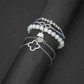Bohemian 5-Piece Charm Bead Bracelet Set