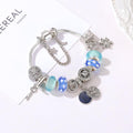 Pandora Inspired Full Set Beaded Charm Bracelet - Blue