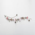 Pandora Inspired Full Set Beaded Charm Bracelet - Blush