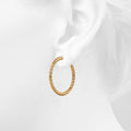 Gold Crust Open-Cut Hoop Earrings