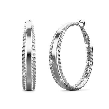 Silver Whimsical Hoop Earrings