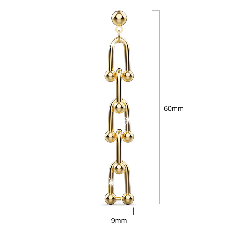 Dania U-Link Chain Earrings In Gold