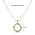 Crystal Halo Gold Necklace