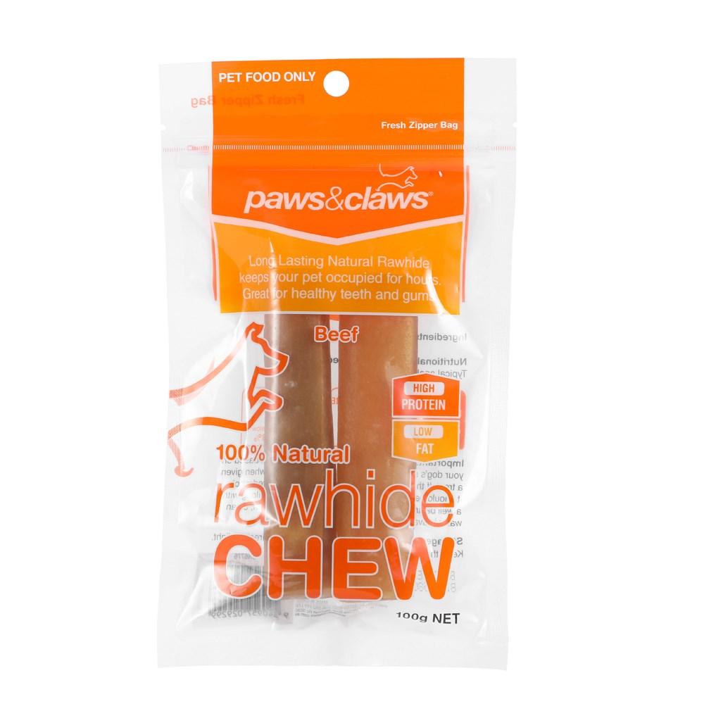Paws & Claws BEEF RAWHIDE CHUNKY LOGS 2PK - Brilliant Co