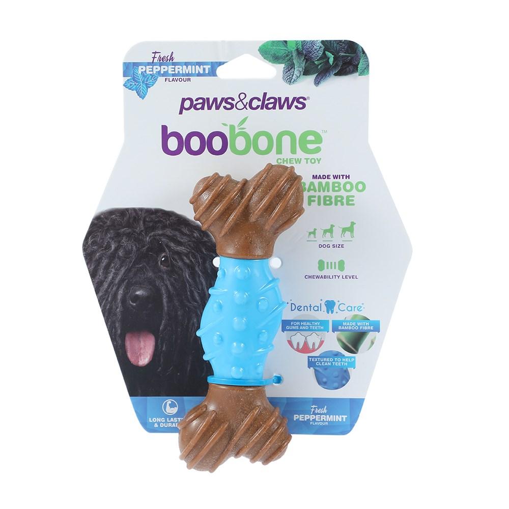 Paws & Claws BOOBONE TPR DENTAL BONE PEPPERMINT 2PCS - Brilliant Co