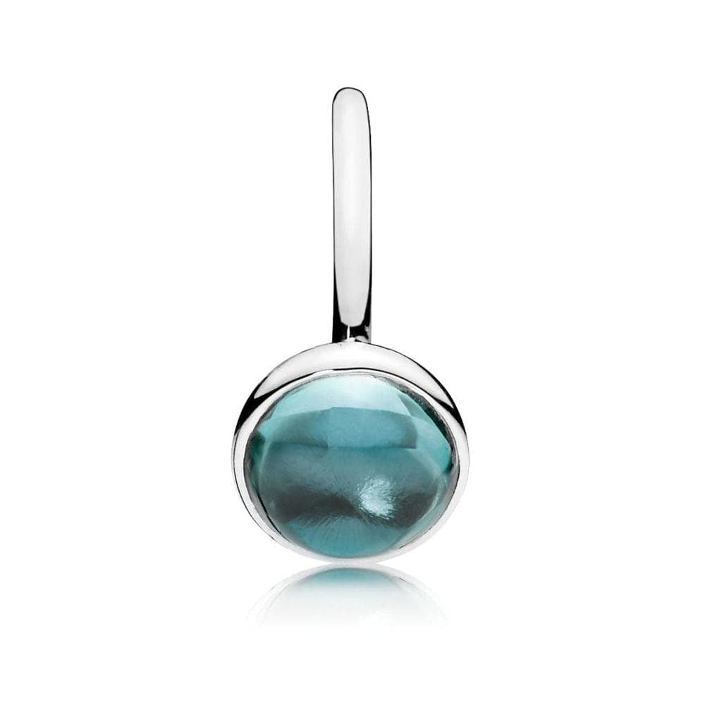 Aqua Blue Medium Droplet Feature Ring - Brilliant Co