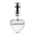 Australian Flag Heart Dangle Charm - Brilliant Co