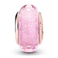 Faceted Pink Murano Glass Charm - Brilliant Co