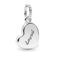 Asymmetrical Heart Dangle Charm