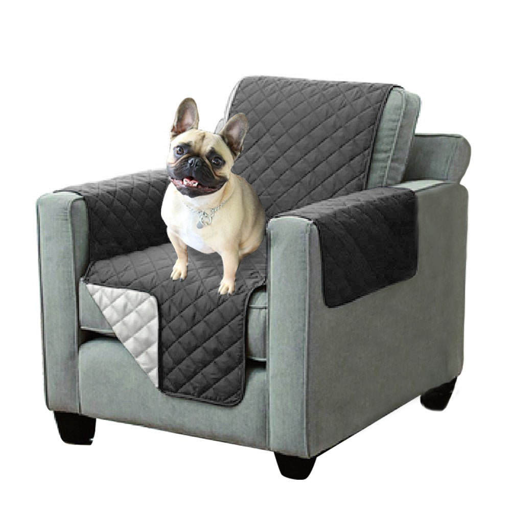 Paws & Claws REVERSIBLE SINGLE LOUNGE CHAIR COVER - GREY