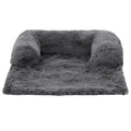 Paws & Claws CALMING PLUSH LOUNGER GREY