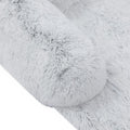 Paws & Claws CALMING PLUSH LOUNGER SILVER