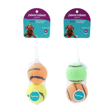 Paws & Claws  SQUEAKY TENNIS BALLS 4PCS - Brilliant Co