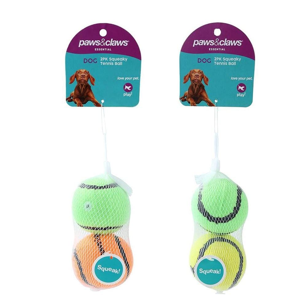 Paws & Claws  SQUEAKY TENNIS BALLS 4PCS - Brilliant Co