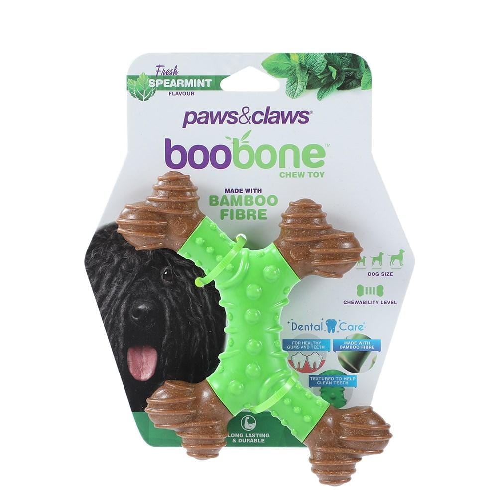 Paws & Claws BOOBONE TPR DENTAL 4-WAY BONE SPEARMINT - Brilliant Co