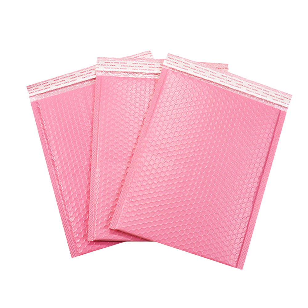 100PC Bubble Mailers Self Seal Padded Envelopes Lined Poly Mailer - Pink 15x22cm