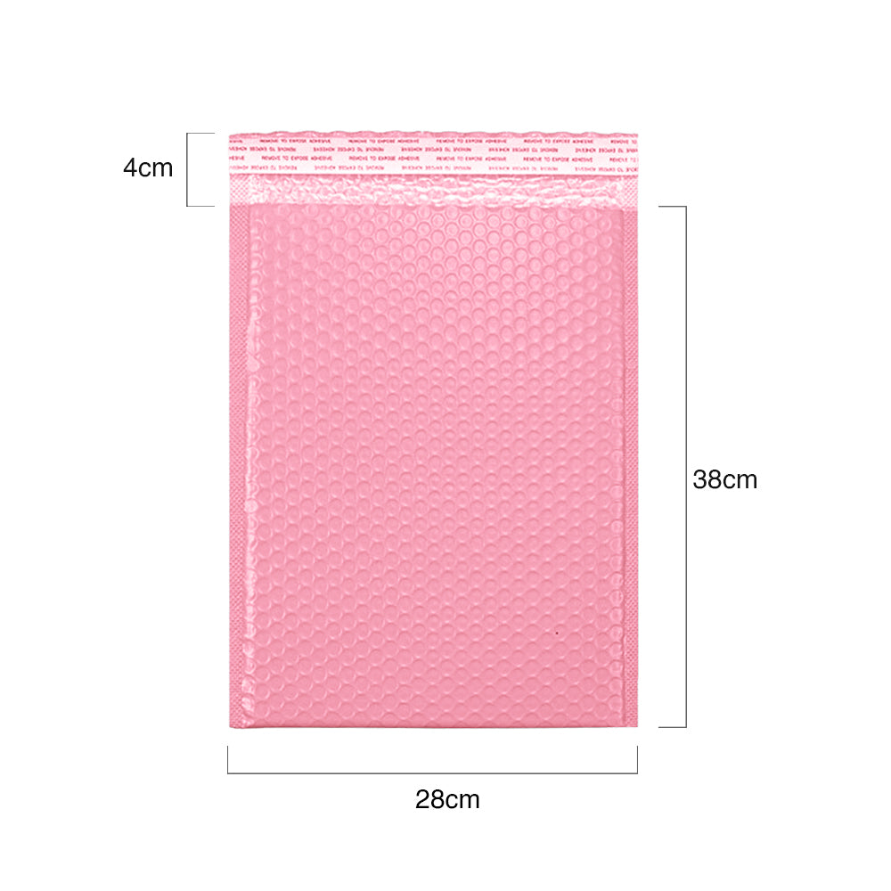 150PC Bubble Mailers Self Seal Padded Envelopes Lined Poly Mailer - Pink 28x42cm