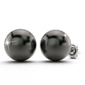 10mm Tahitian South Sea Natural Pearls Studs 14k Made in Japan