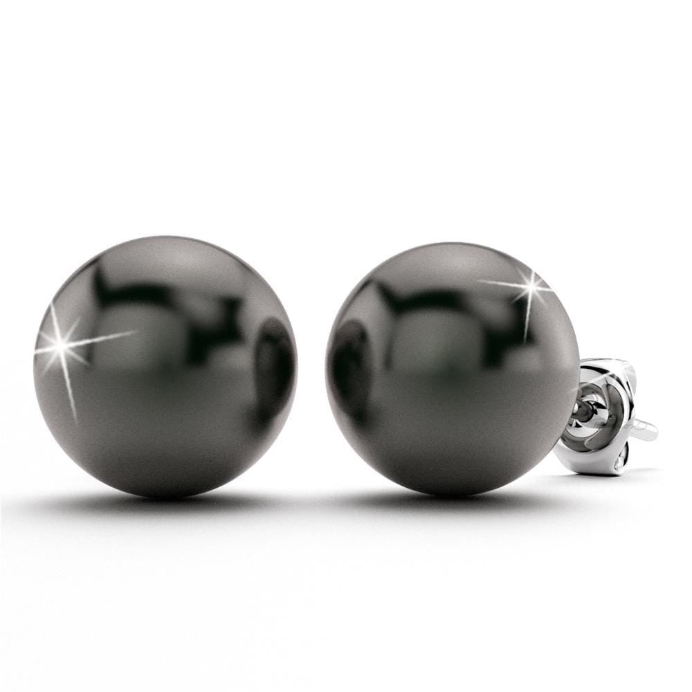 10mm Tahitian South Sea Natural Pearls Studs 14k Made in Japan
