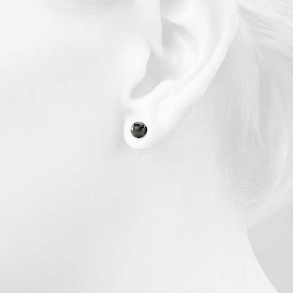 10mm Tahitian South Sea Natural Pearls Studs 14k Made in Japan