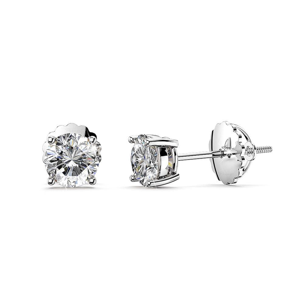 1/2ctw Diamond 14k White Gold Stud Earrings GH/SI1