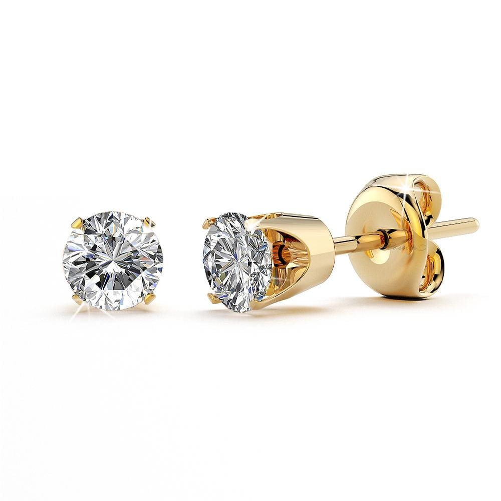 3/8ctw Diamond 14k Gold Stud Earrings GH/SI3 - Brilliant Co