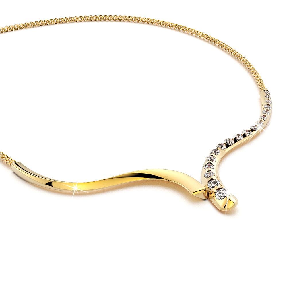 14ct Yellow Gold Elgance Diamond Necklace
