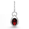 14ct White Gold 2.50ct Ruby & 0.35ct Diamond Pendant