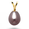 14ct Yellow Gold Black Pearl Pendant