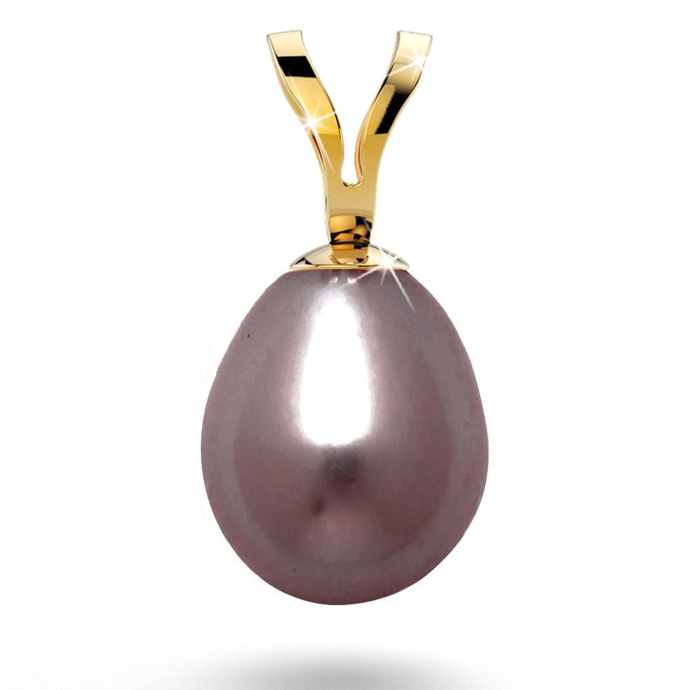 14ct Yellow Gold Black Pearl Pendant