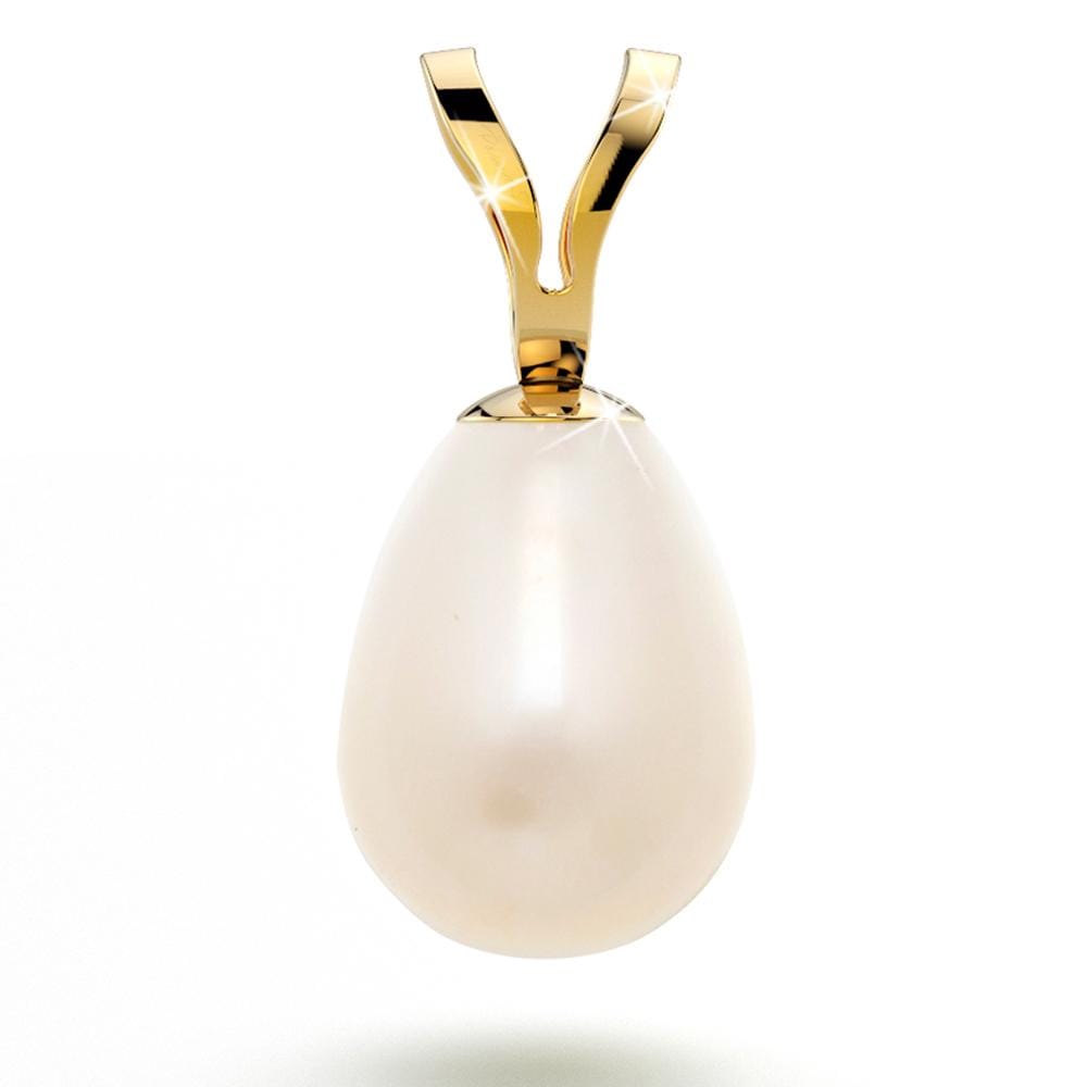 14ct Yellow Gold White Pearl Pendant