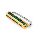 14ct Gold Emerald and Diamond Pendant