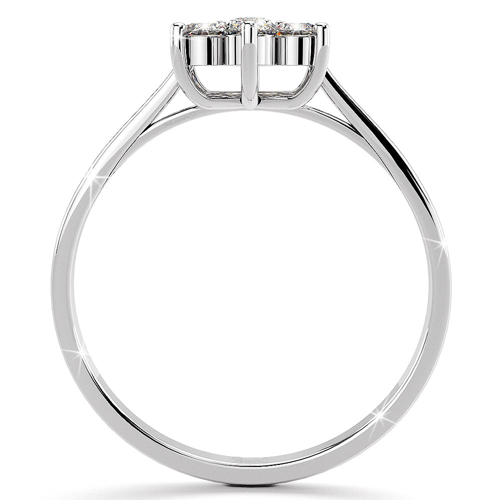 18ct White Gold 0.70ct Flora Diamond Dress Ring