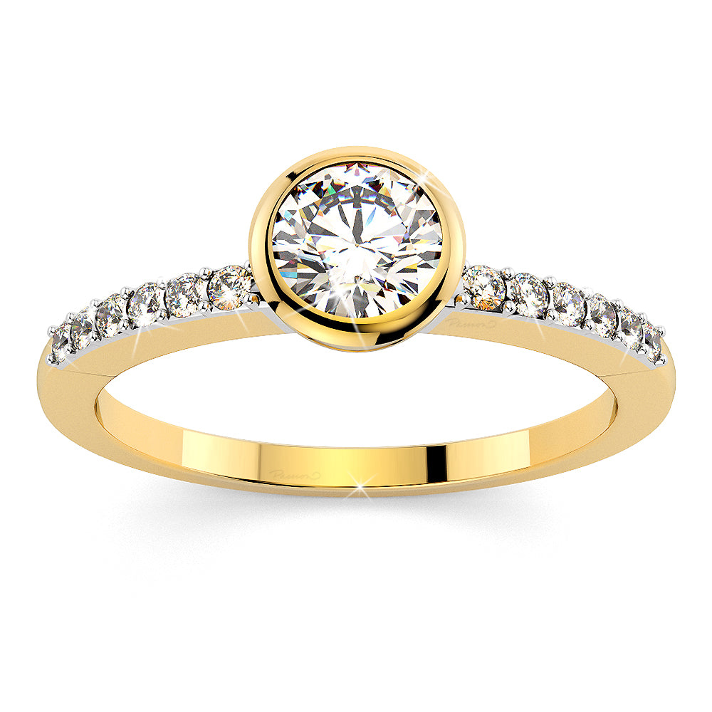 18ct Yellow Gold 0.65ct Diamond Accented Ring