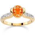 14ct Yellow Gold 1.41ct Yellow Sapphire & Diamond Ring