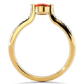 14ct Yellow Gold 1.41ct Yellow Sapphire & Diamond Ring
