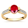 14ct Yellow Gold 1.38ct Ruby & Diamond Ring