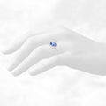 14ct White Gold 1.53ct Tanzanite & 0.20ct Diamond Dress Ring