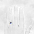 14ct White Gold 1.53ct Tanzanite & 0.20ct Diamond Dress Ring
